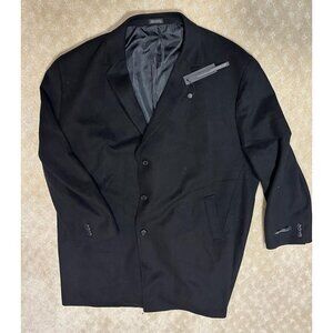 Kenneth Cole Coat Men's (Measures 30x42) Black Wool Car Coat NWT Slim